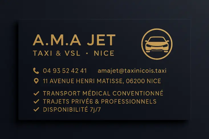 carte de visite taxi Nice